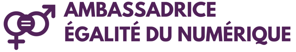 Logo Ambassadrice égalité du numérique horizontale